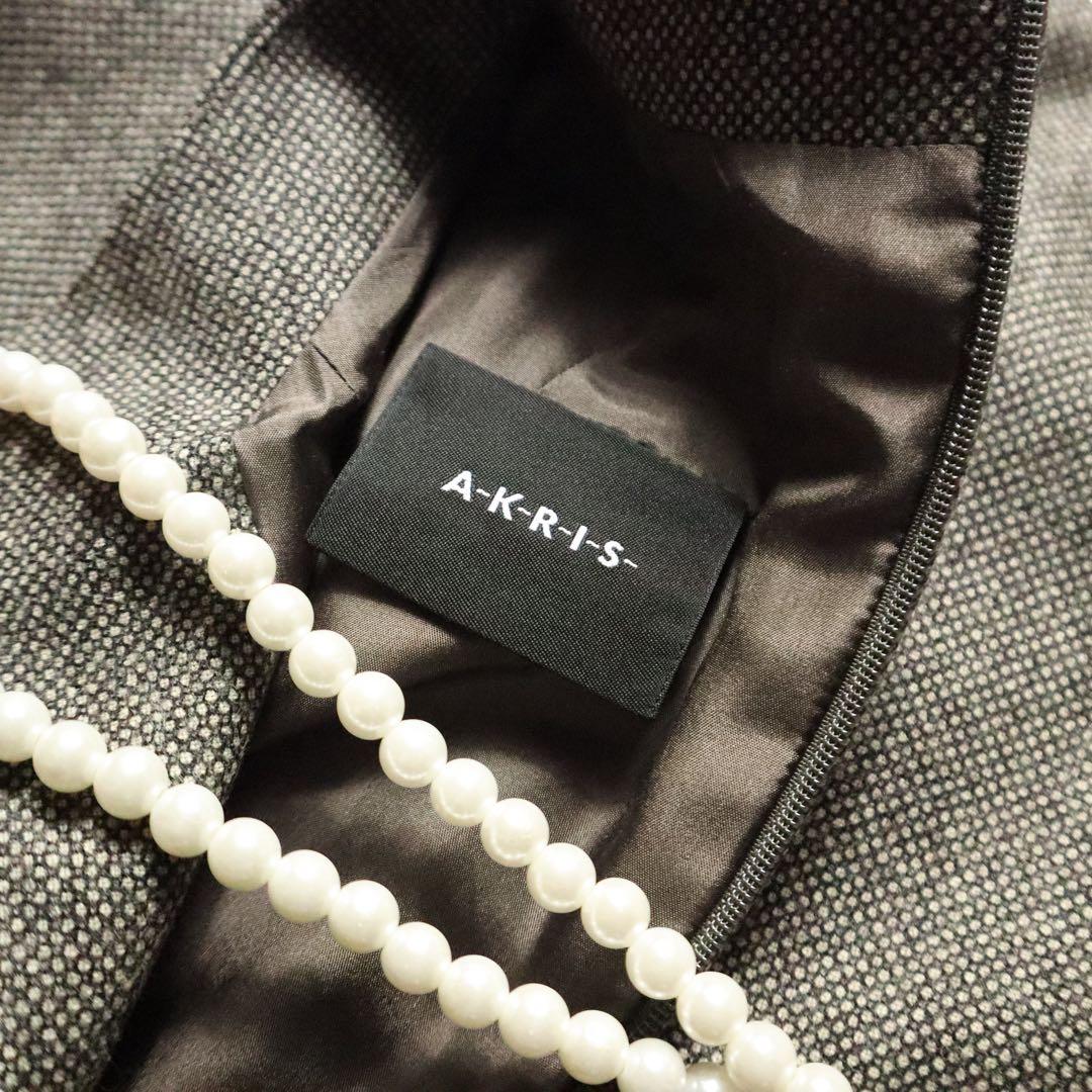 【皇室御用達38万円】AKRIS アクリス フォーマルクラシックワンピースドレス