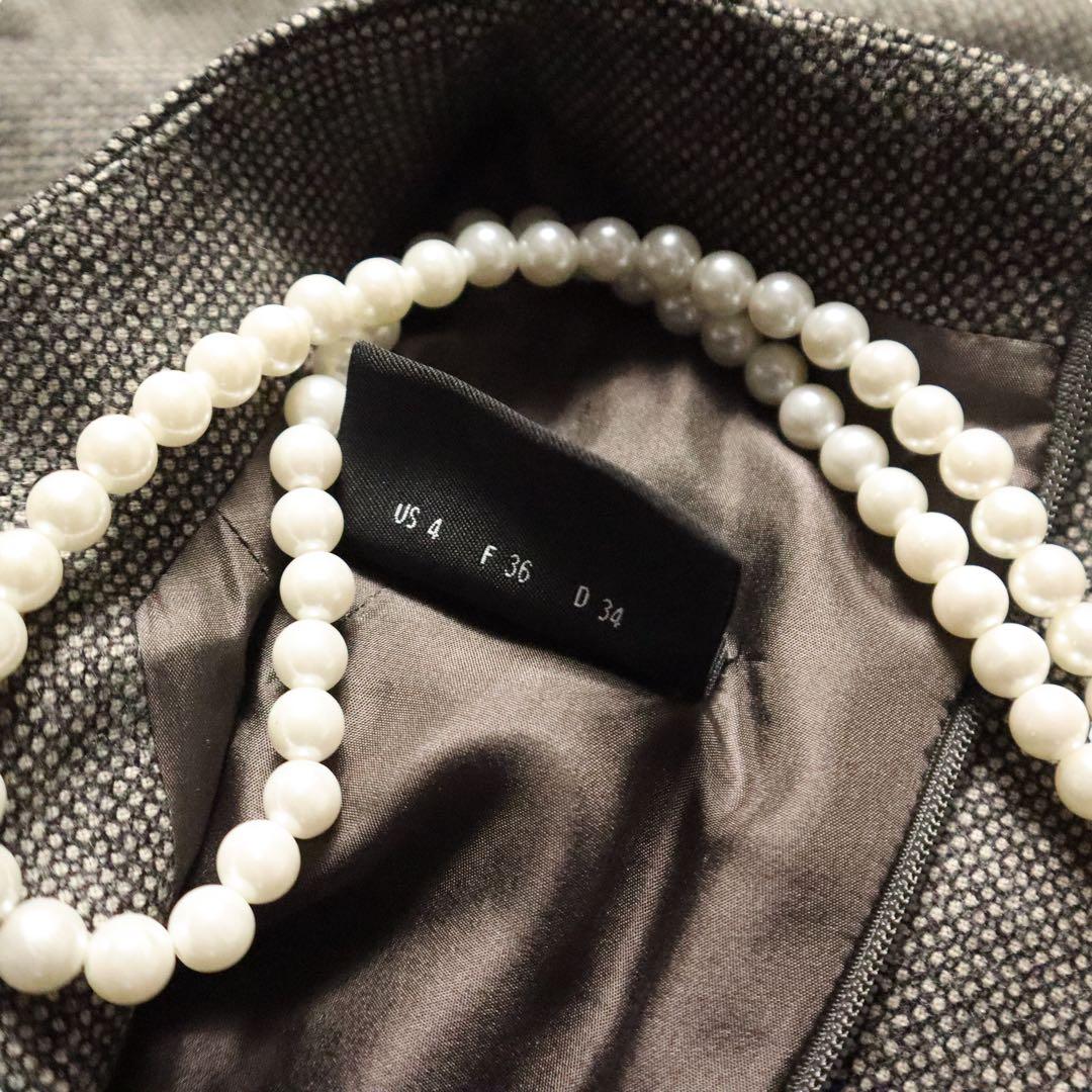 【皇室御用達38万円】AKRIS アクリス フォーマルクラシックワンピースドレス