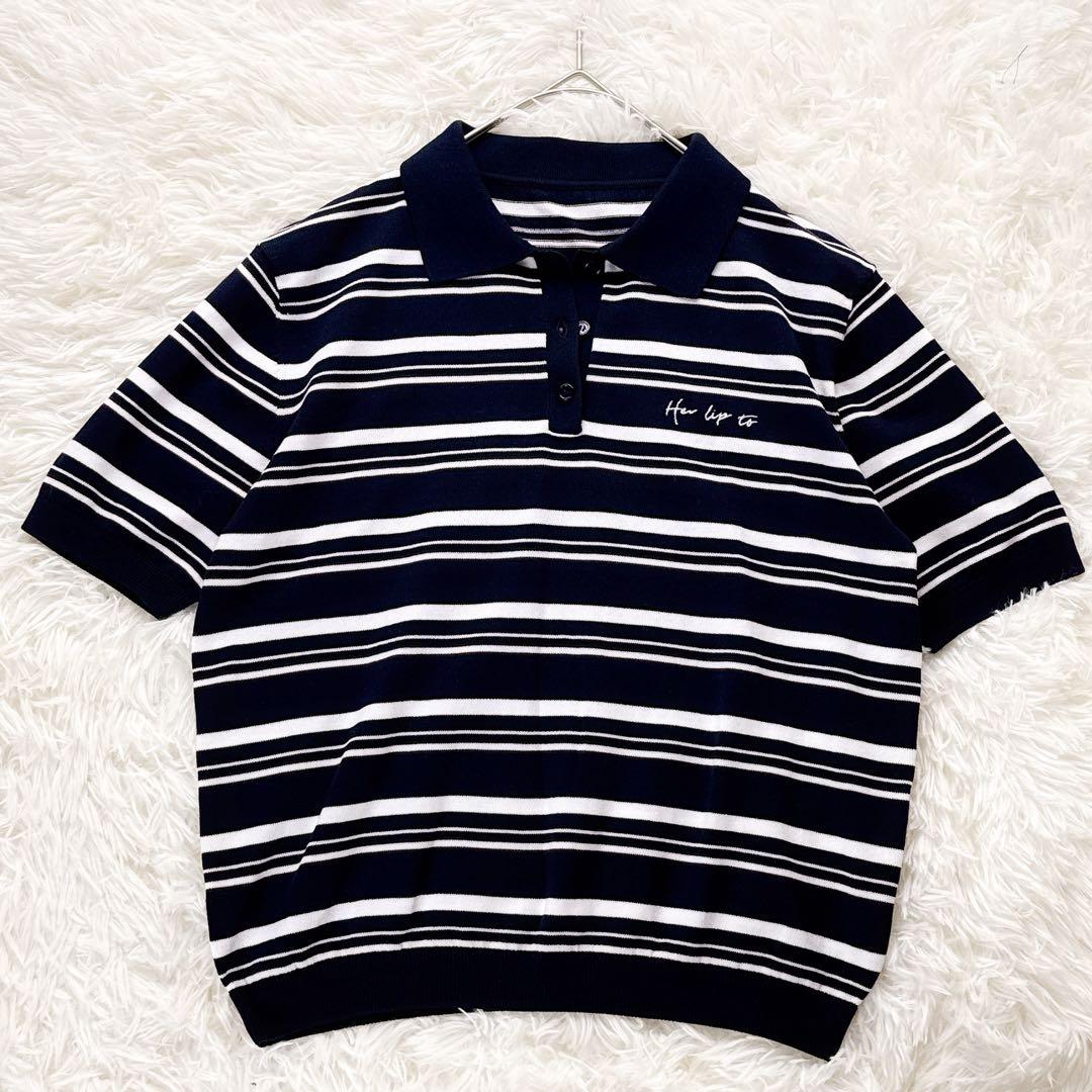 極美品✨Her lip to　Multi Border Polo Top