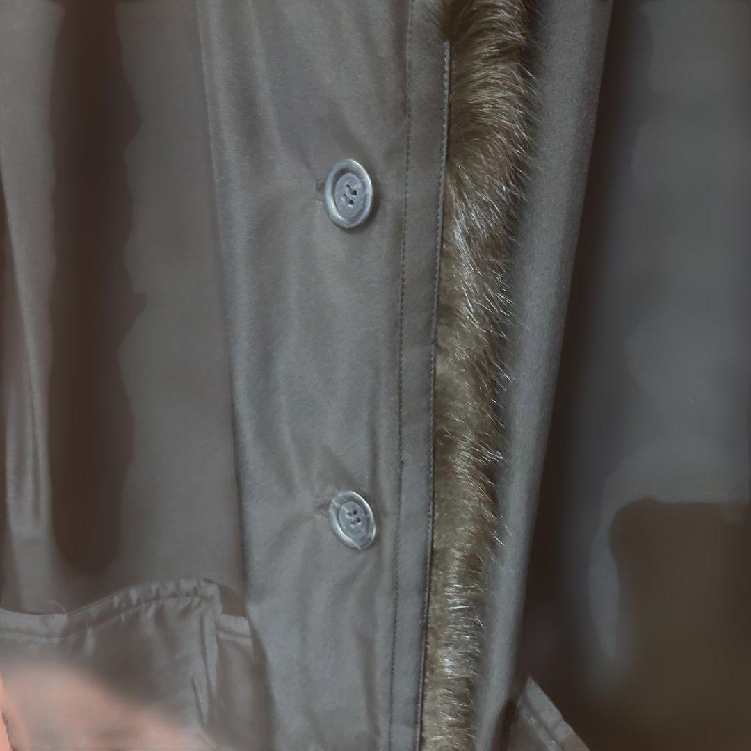 リバーシブルシルクラビットロシアンリスファーコート