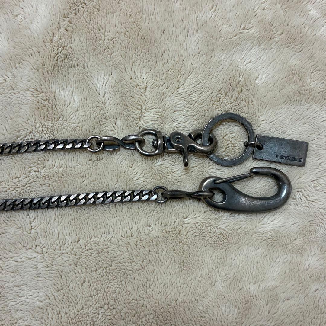 【希少】LOUNGE LIZARD 喜平 ウォレットチェーン ガンメタ ブラス