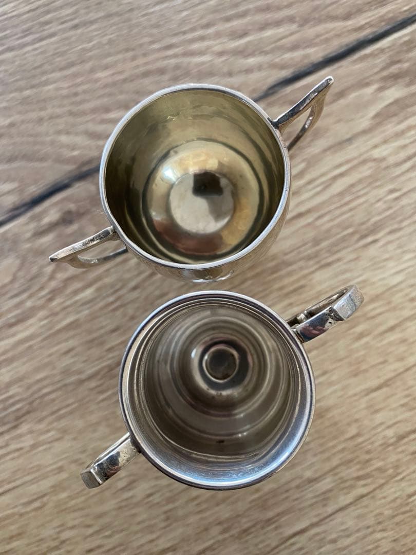 イギリス　シルバー　小トロフィー2個　アンティーク　ビンテージ　純銀