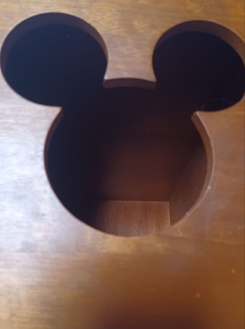 昭和レトロ ディズニー ミッキーマウス ゴミ箱 木製