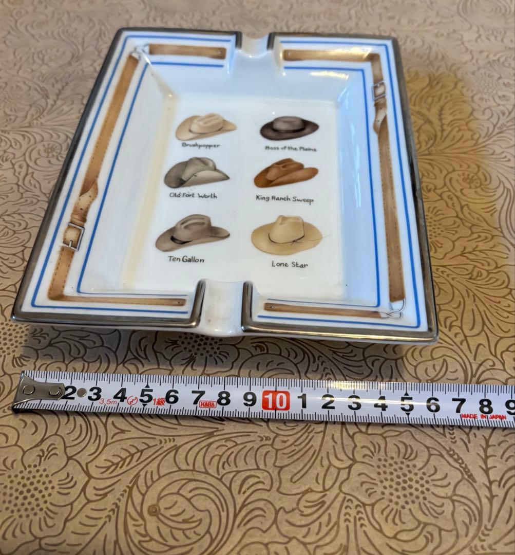 HERMES 陶器製 灰皿 アッシュトレイ馬具デザインカーボーイハット