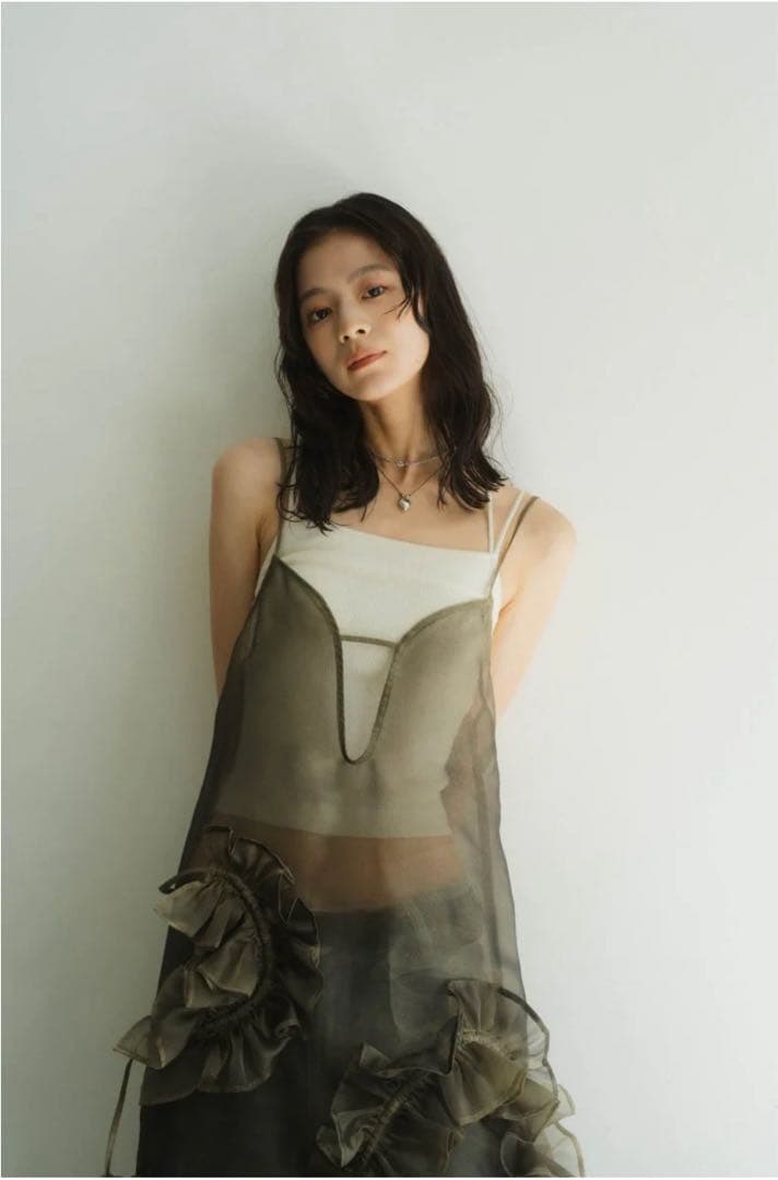 ワンピース layered tulle one piece