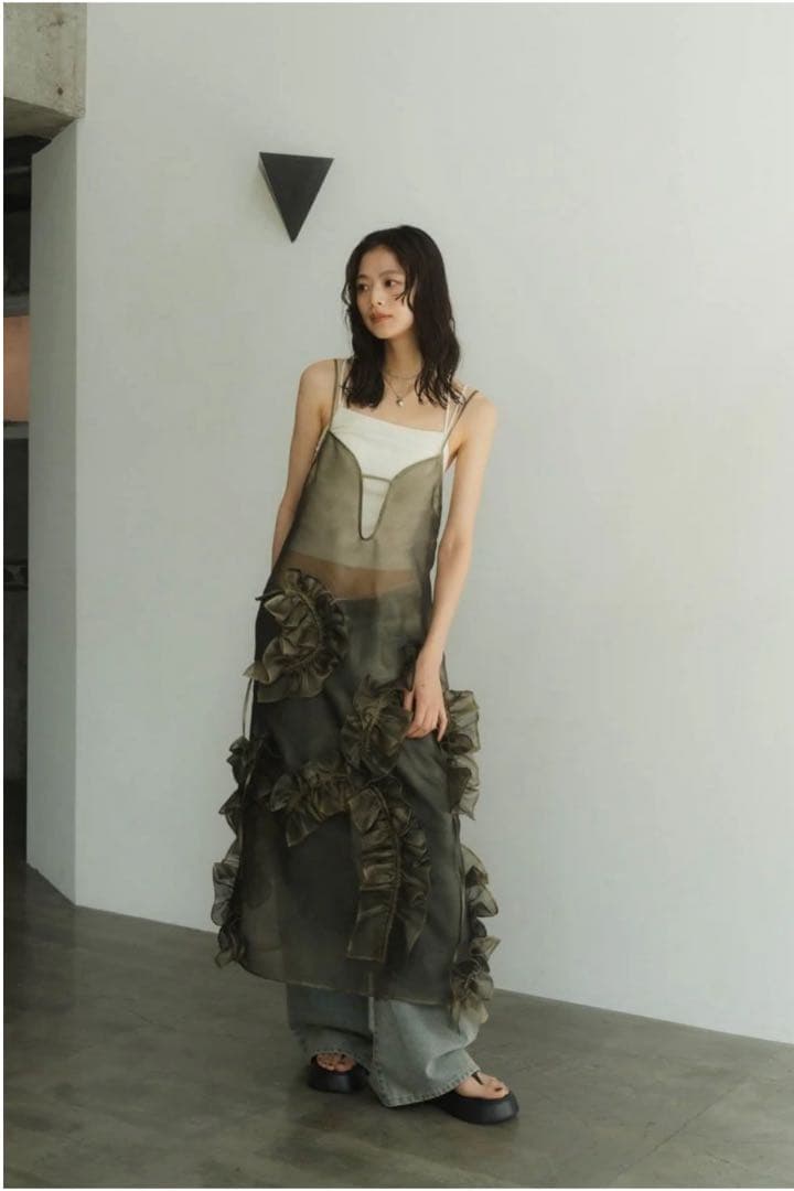 ワンピース layered tulle one piece