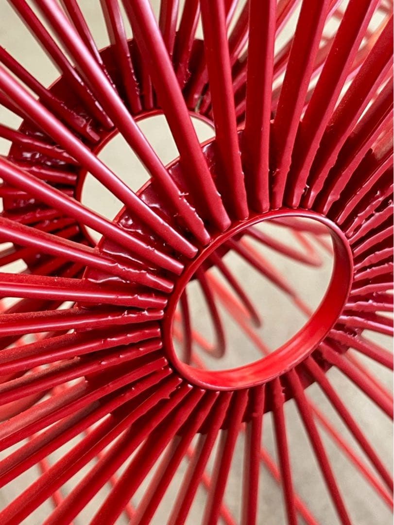 OLD IKEA 90's レトロモダン 赤 オブジェ フルーツバスケット 希少