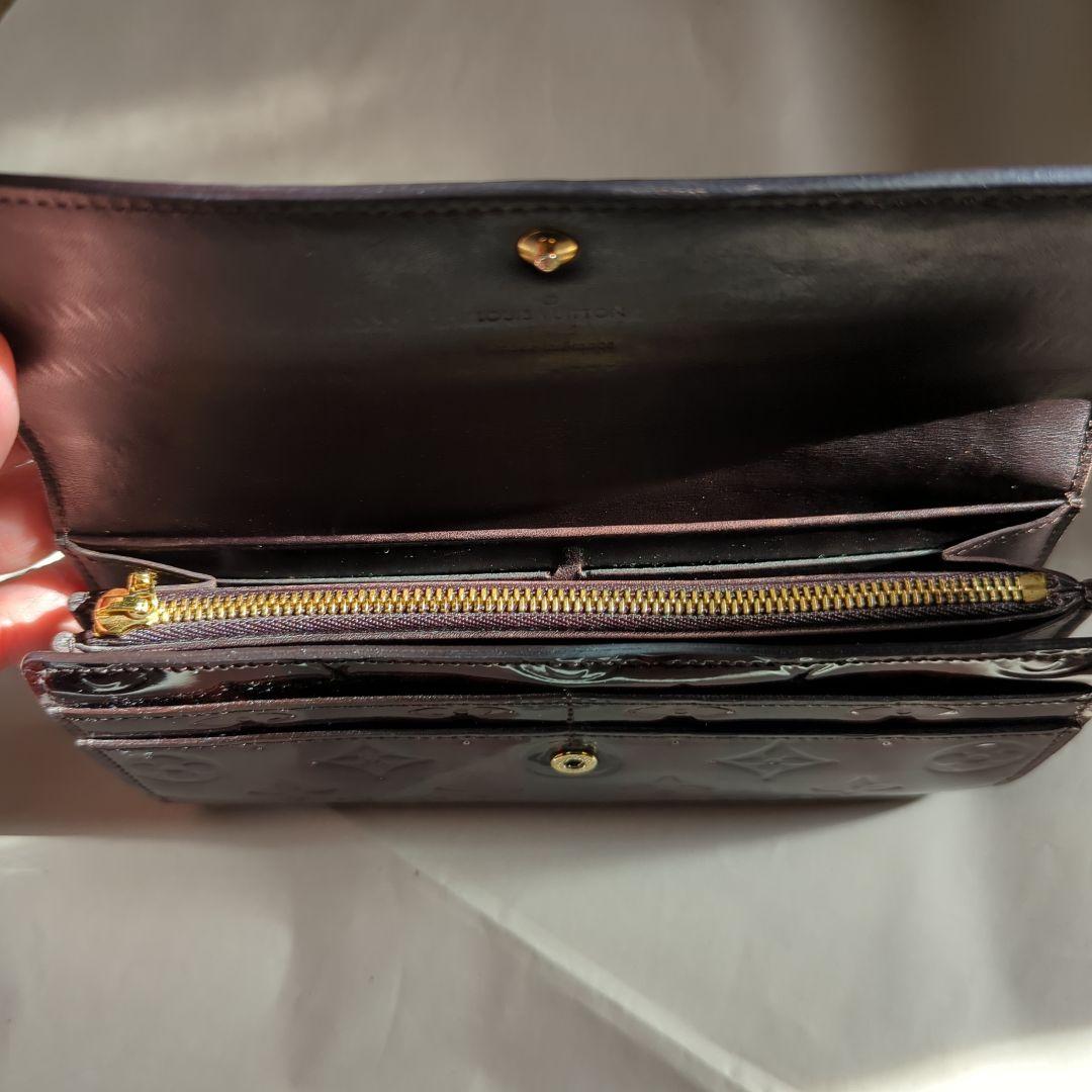 Louis Vuitton ヴェルニレイユール ポルトフォイユサラ　ボルドー