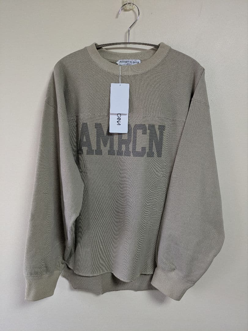 新品未使用品　Americana 　ヴィンテージ天竺・フットボールTee