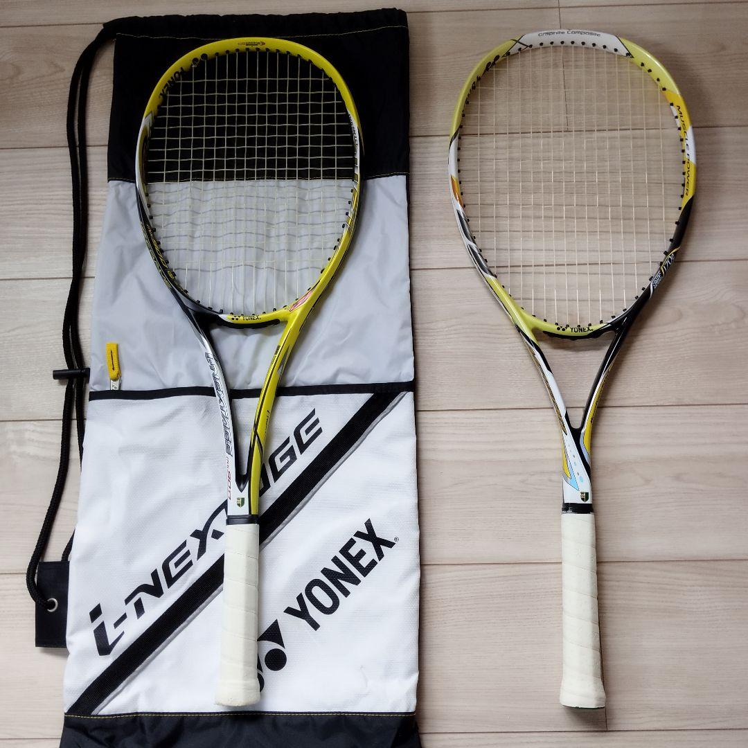 [美品]ヨネックス ソフトテニスラケット２本セット iNX90D & MP500