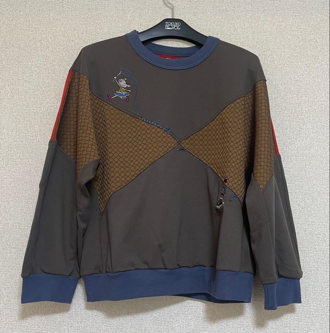 【新品タグ付き】アルベロベロ　ブタちゃん刺繍ソーイングシリーズスエットトレーナー