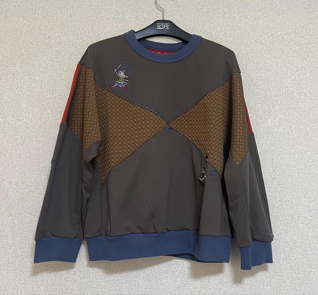 【新品タグ付き】アルベロベロ　ブタちゃん刺繍ソーイングシリーズスエットトレーナー