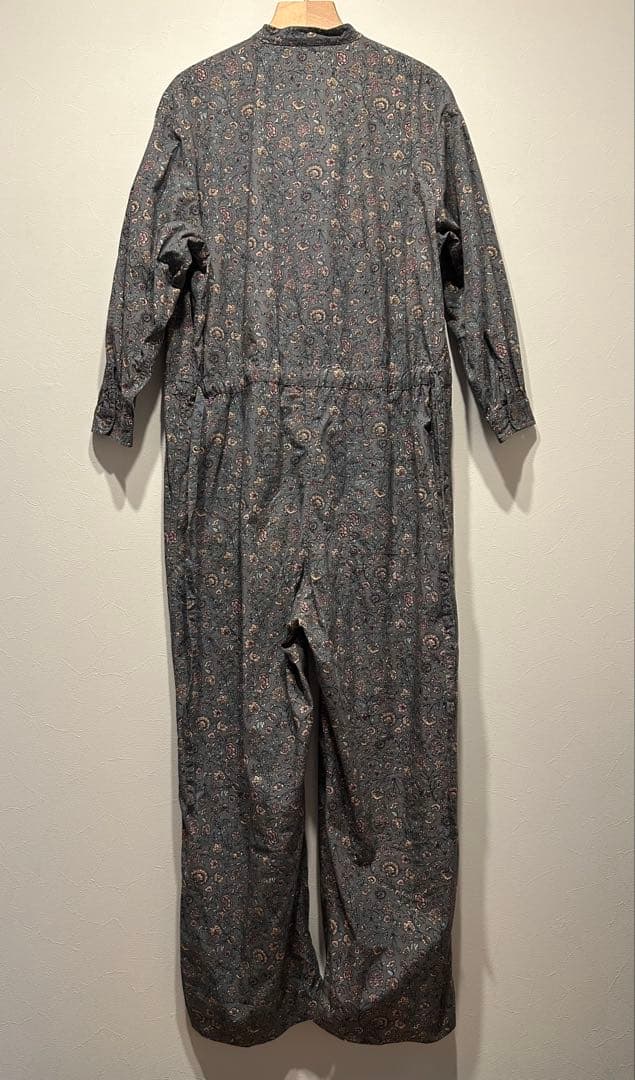 SOIL ソイル 40'sポプリンフラワープリント バンドカラーオーバーオール