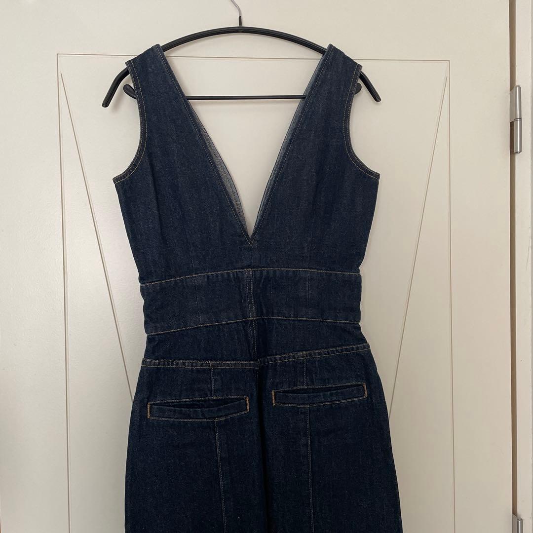 MOUSSY デニムオールインワン ダークブルー