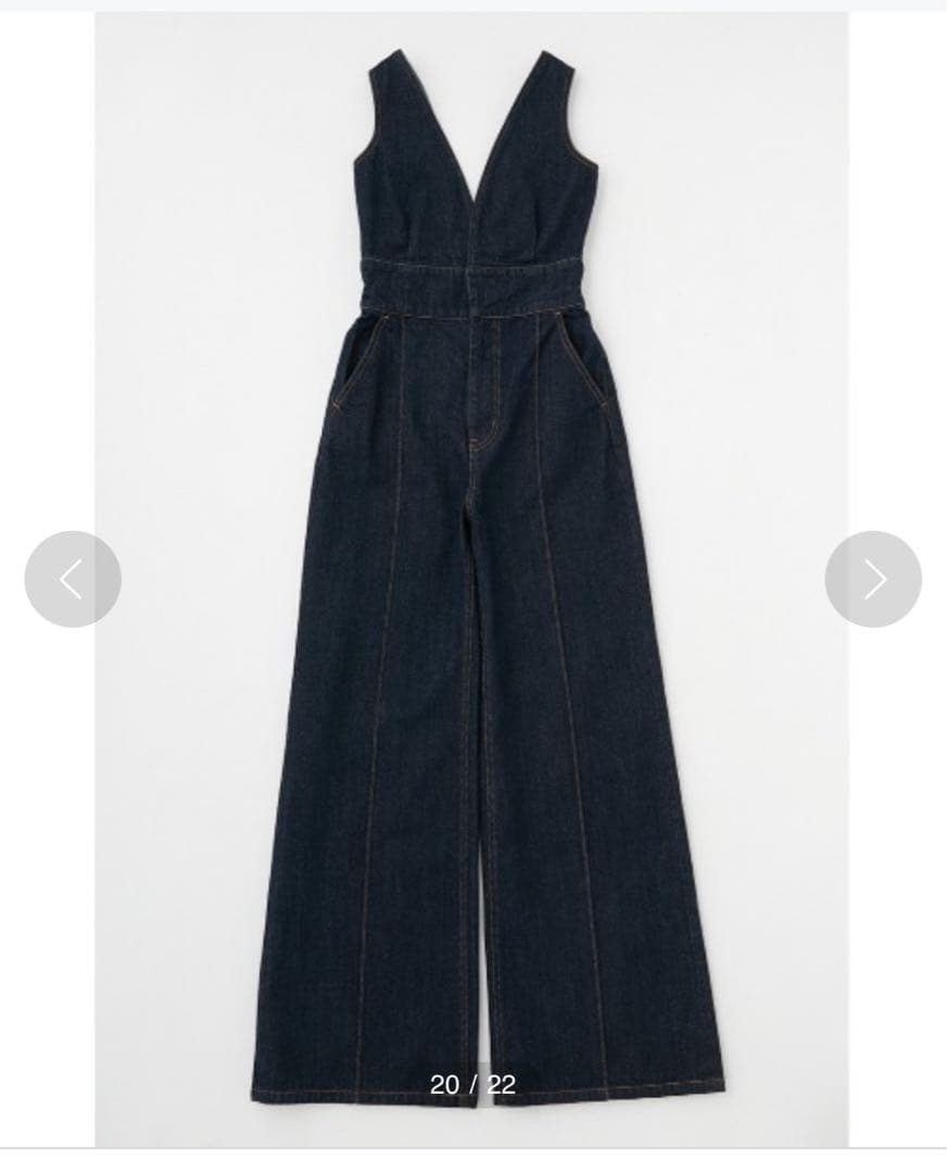 MOUSSY デニムオールインワン ダークブルー