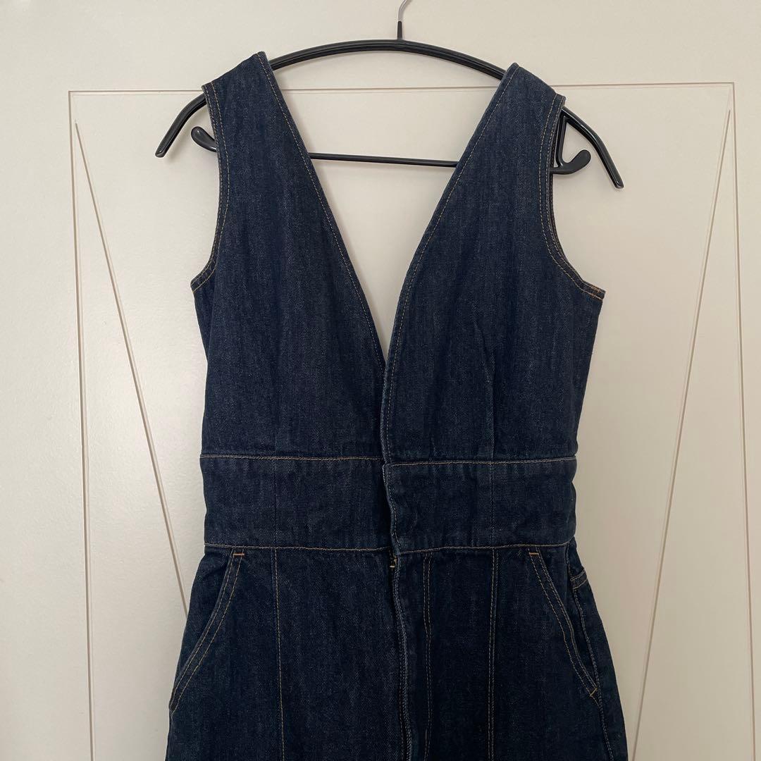 MOUSSY デニムオールインワン ダークブルー