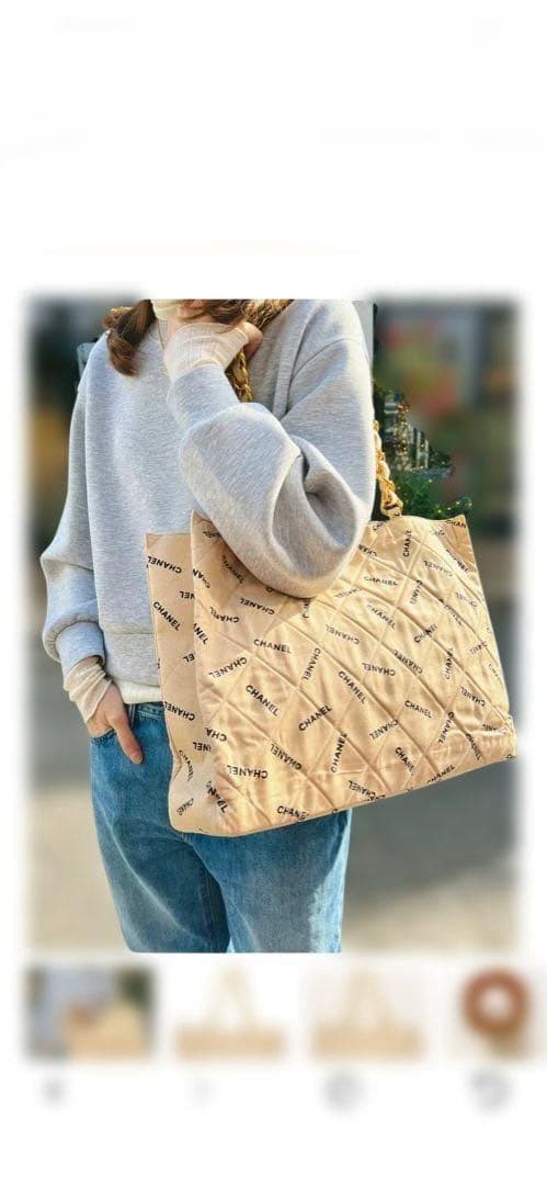 大人気シリーズ　CHANELチェーントートバッグ　キャンバス　ブラック