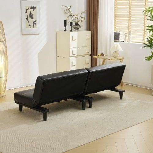 ソファベッド ソファ ベッド ロータイプ 2人 PU リクライニングソファ 背も