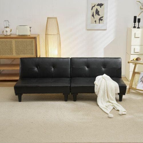 ソファベッド ソファ ベッド ロータイプ 2人 PU リクライニングソファ 背も