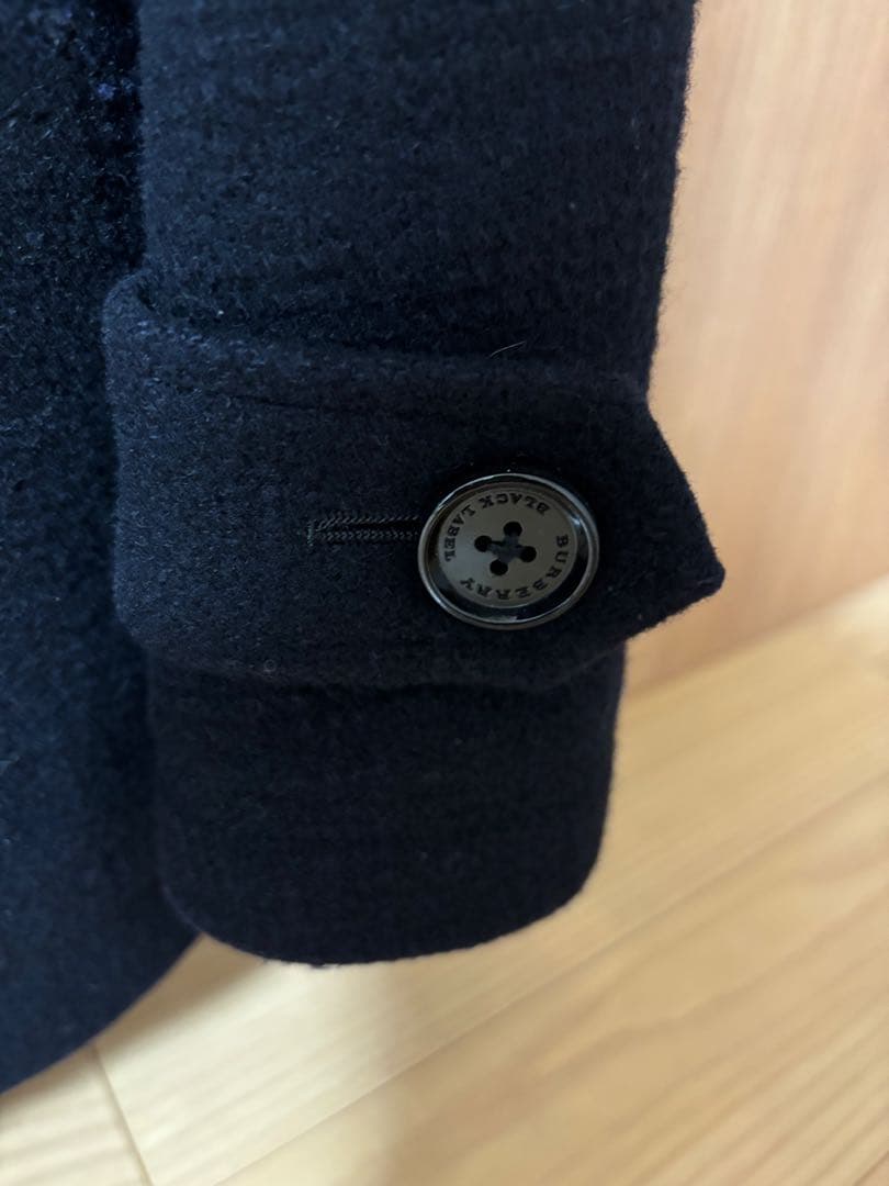 BURBERRY BLACK LABEL ネイビー ウールコート Lサイズ