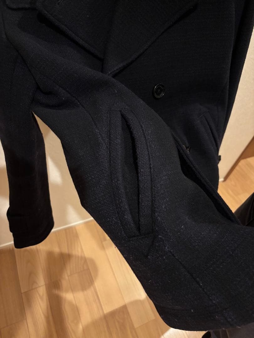 BURBERRY BLACK LABEL ネイビー ウールコート Lサイズ