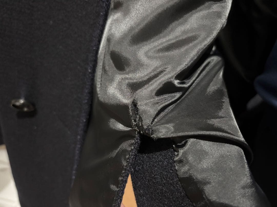 BURBERRY BLACK LABEL ネイビー ウールコート Lサイズ