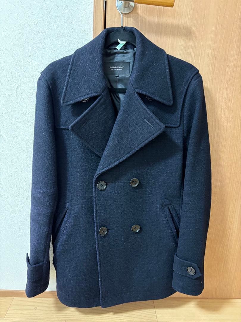BURBERRY BLACK LABEL ネイビー ウールコート Lサイズ