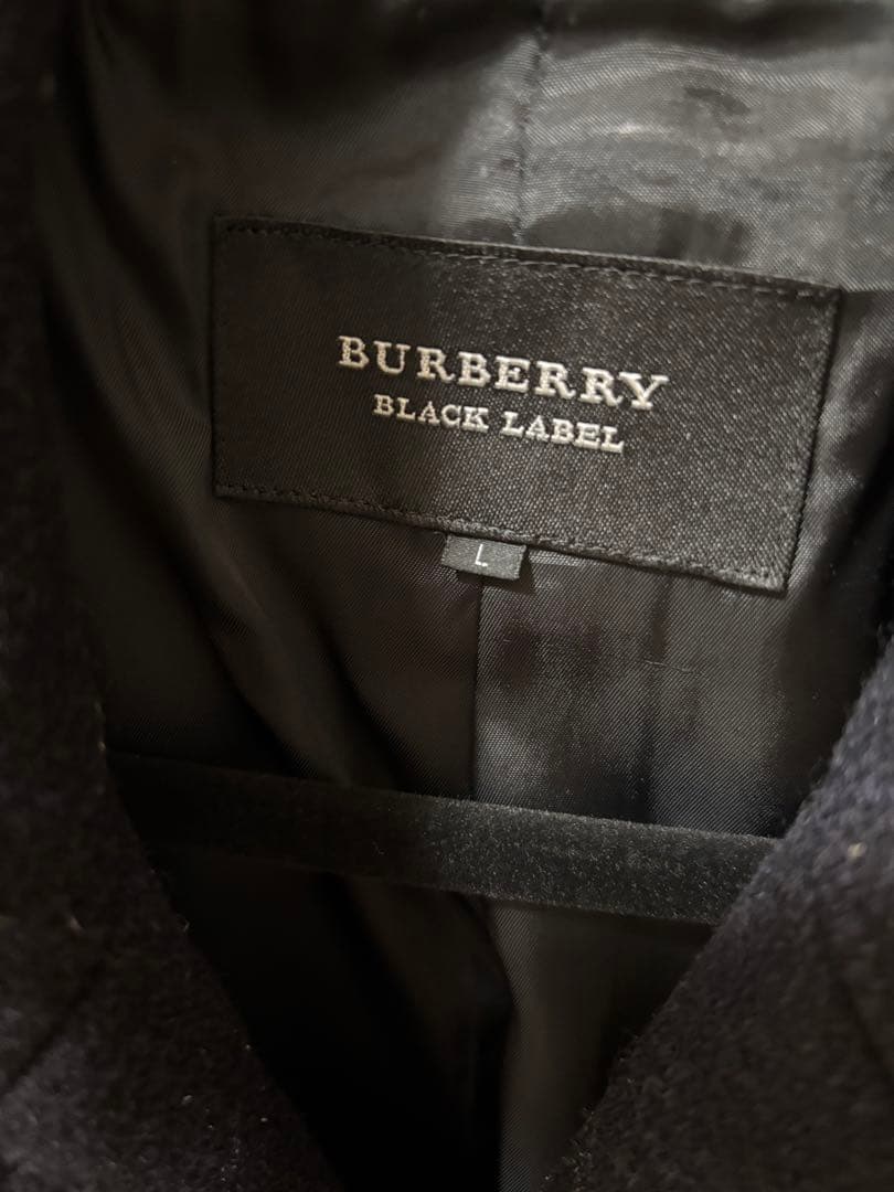 BURBERRY BLACK LABEL ネイビー ウールコート Lサイズ