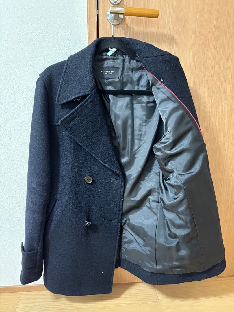 BURBERRY BLACK LABEL ネイビー ウールコート Lサイズ