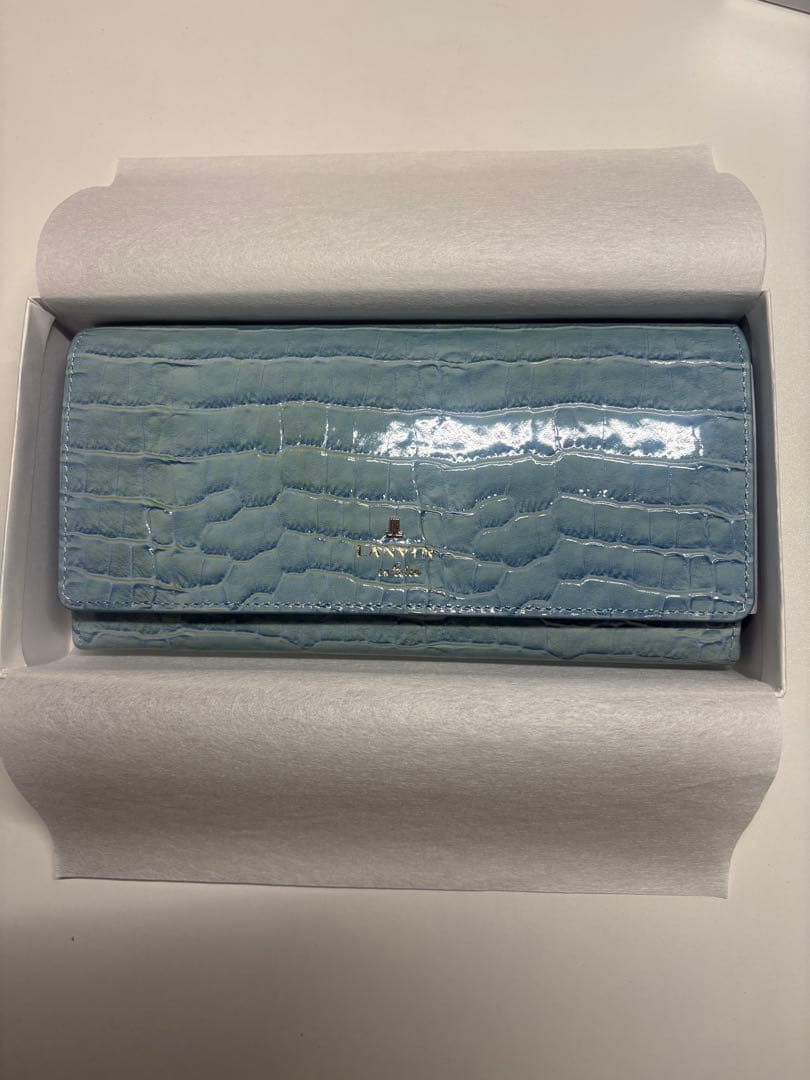 【新品箱付】LANVIN en Bleu ライトブルー 長財布