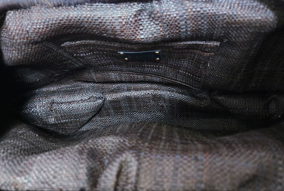 DEUXIEME CLASS A POINT ETC ラフィア クラッチ バッグ