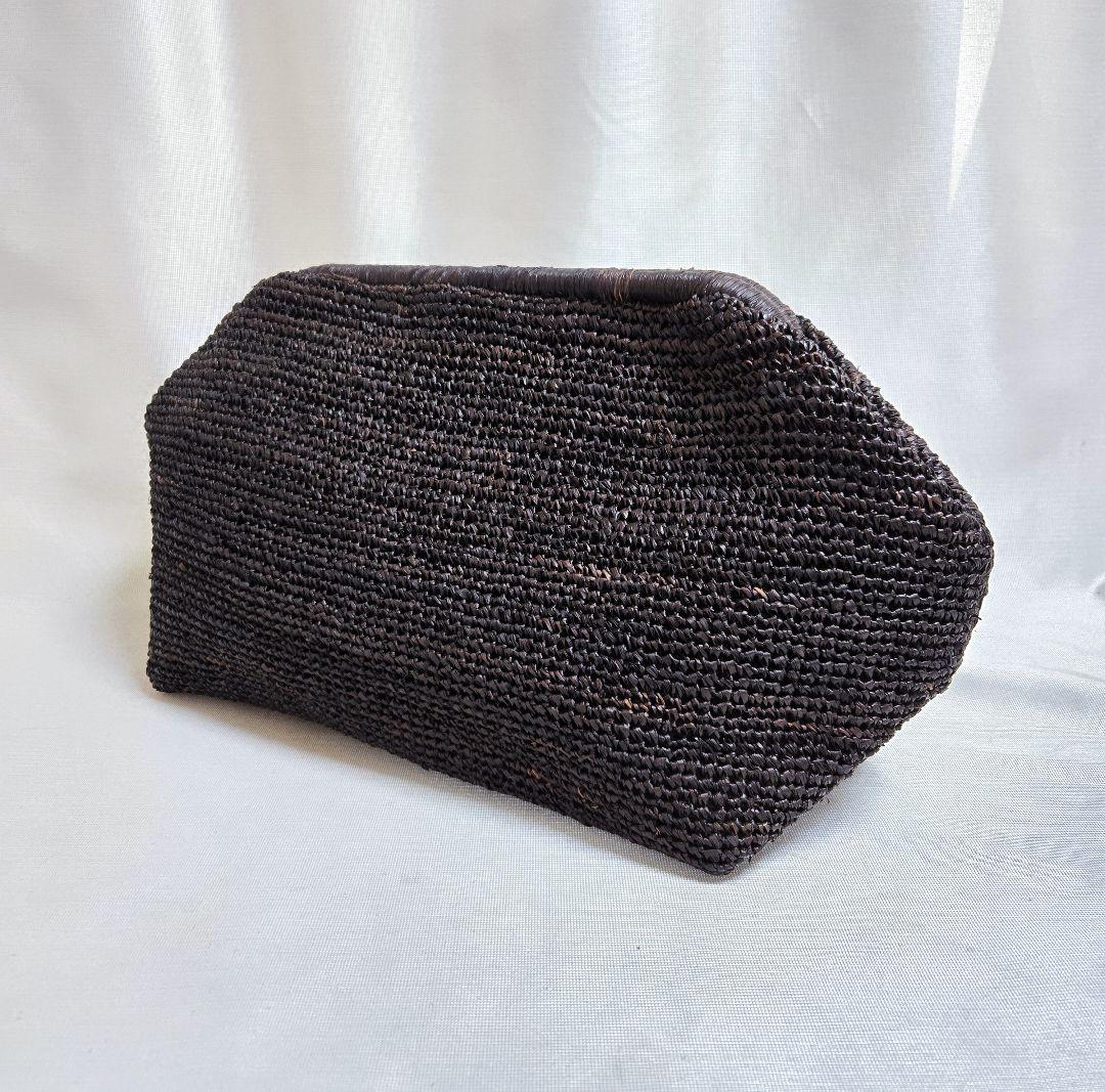 DEUXIEME CLASS A POINT ETC ラフィア クラッチ バッグ