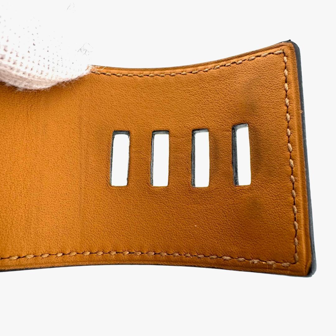 エルメス HERMES コリエドシアン バングル □X刻印 ブラック ゴールド