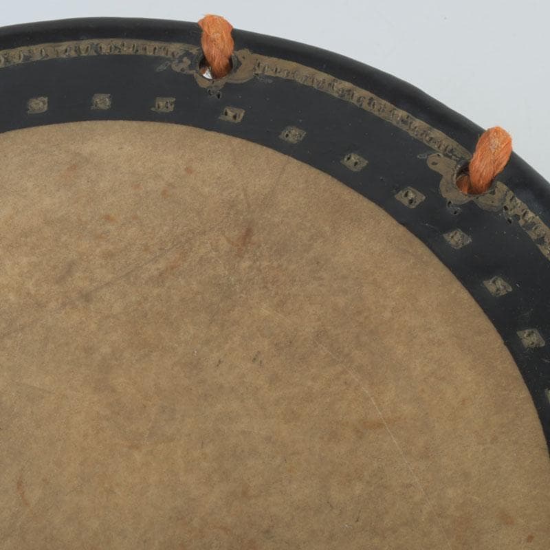 和楽器　和太鼓　締太鼓　梅竹蒔絵胴　台座付　V　9889A