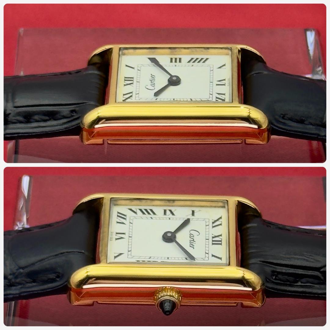 外装新品仕様 カルティエ プレマストタンクSM 手巻時計 A409