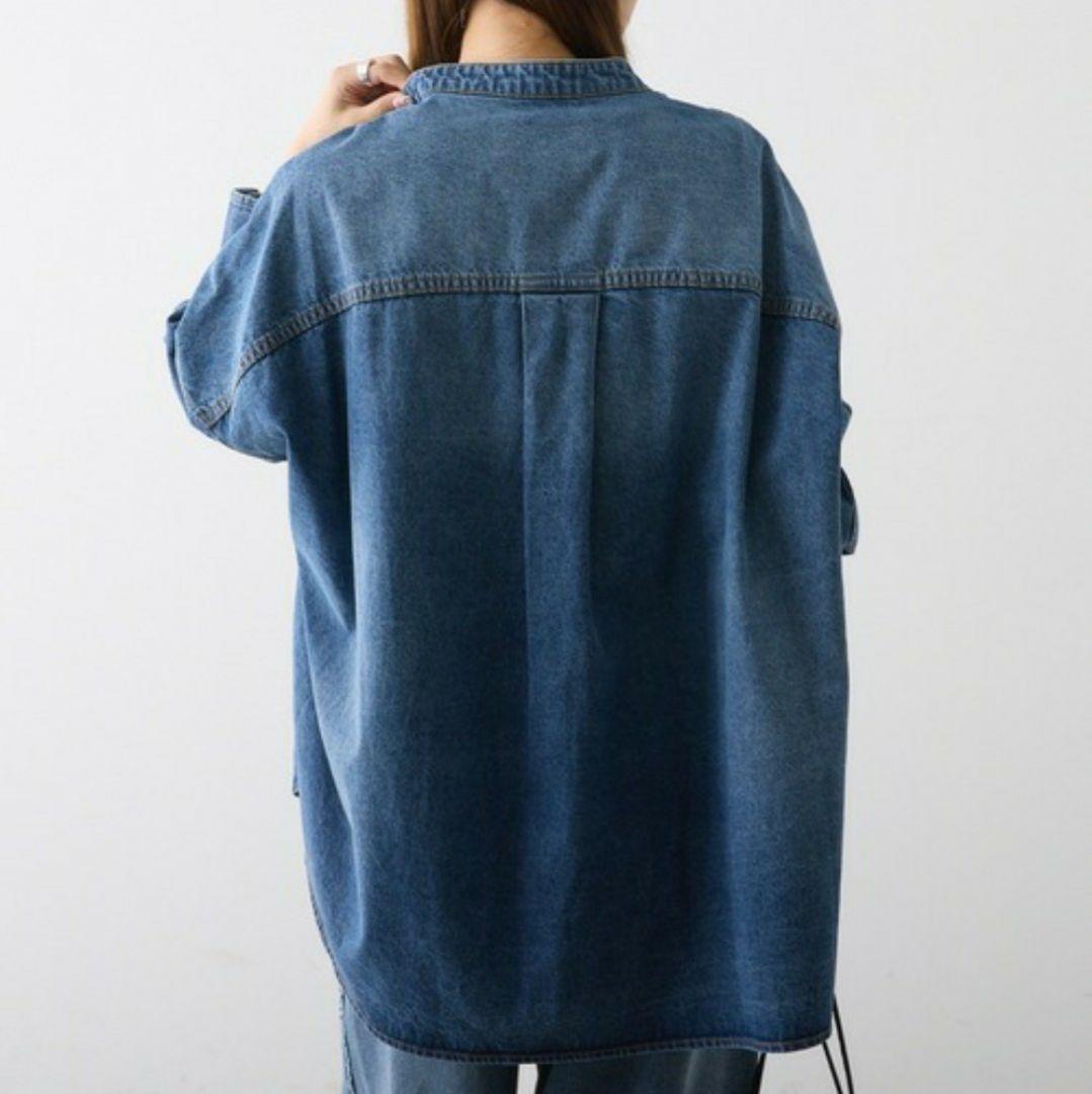 m*r様 バンドカラー デニムシャツ ヴィンテージライク PUAL CE CIN