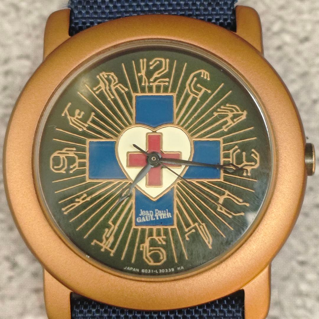 【ジャンク】ゴルチエ ハートクロス 腕時計 Jean Paul GAULTIER
