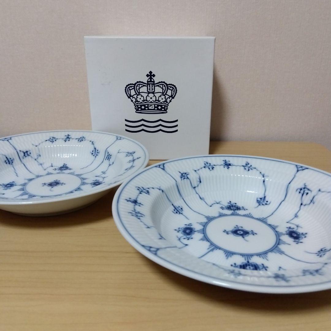 専用ロイヤルコペンハーゲン ブルーフルーテッド プレイン 深皿 21.5cm3枚