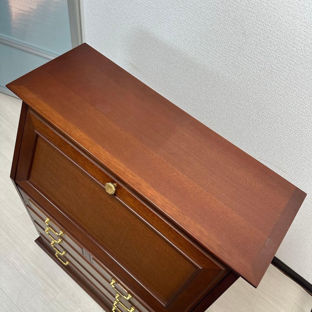 マルニ 地中海 ライティングビューロー デスク チェスト 引き出し 収納 i1※