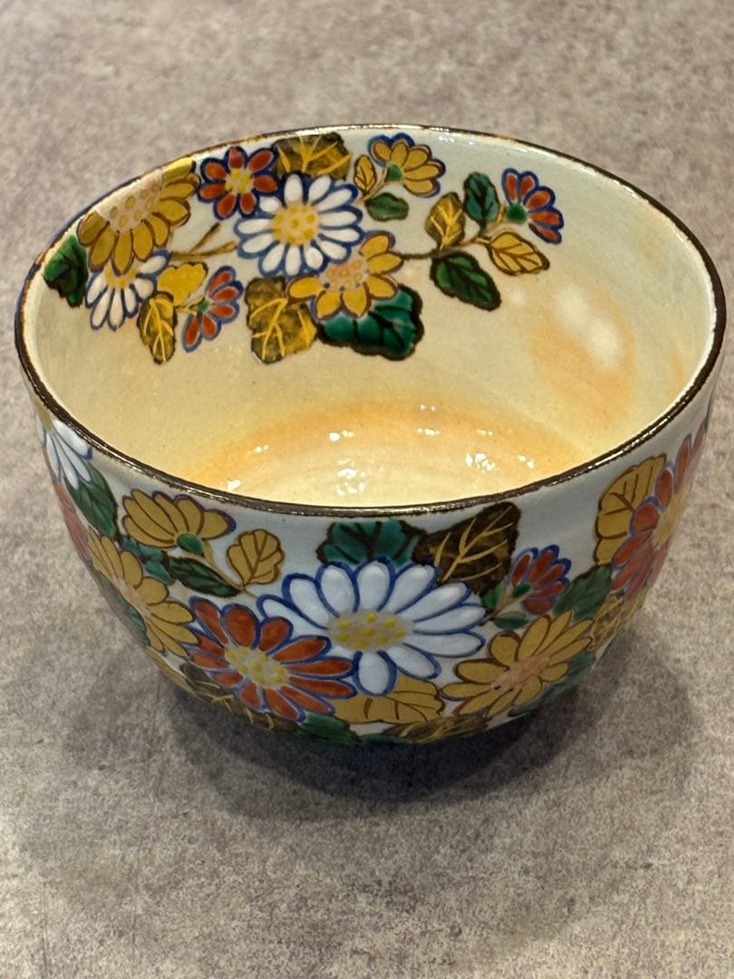 茶道具 菊茶碗 乾山写 伊坂清香 茶碗 共箱
