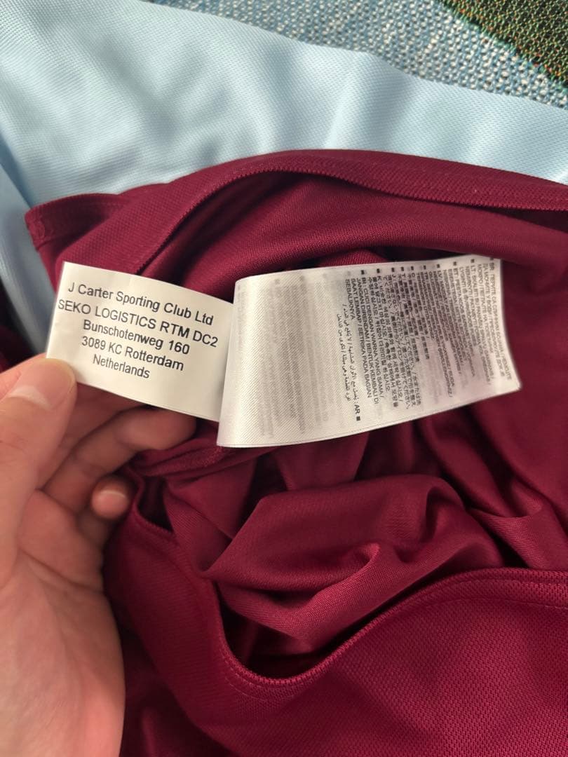 24-25/ウエストハム　長袖ホームキット