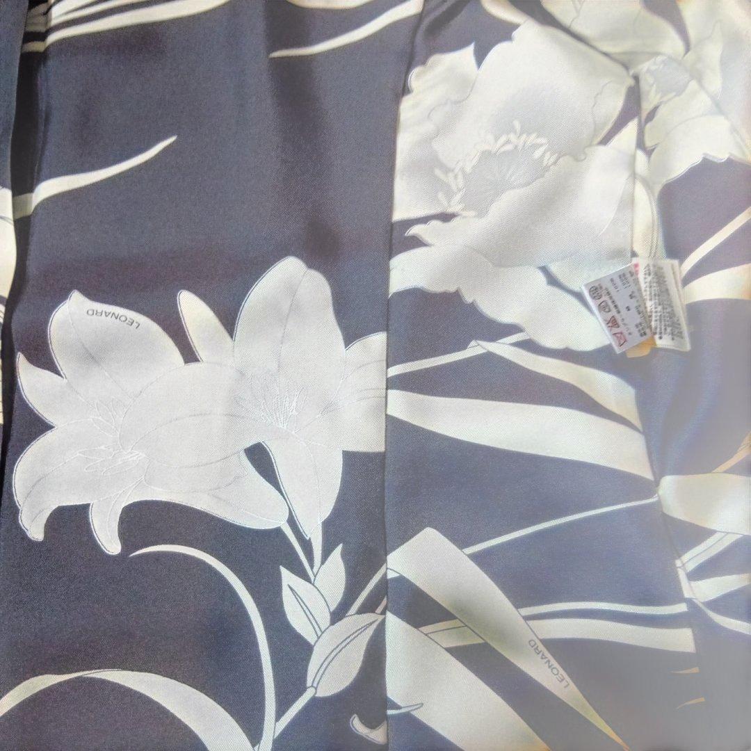 レオナール　シルク　ブラック テーラードジャケット