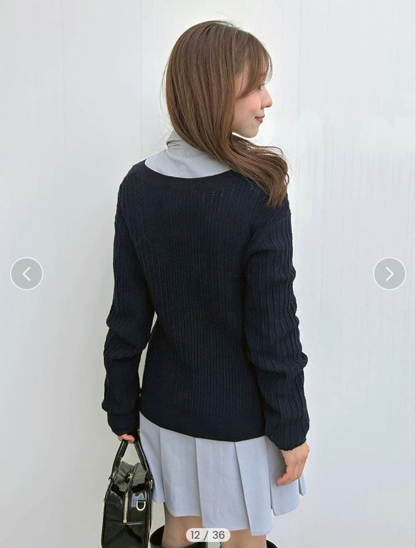 snidel シャツコンビチュニック ネイビー サイズ1