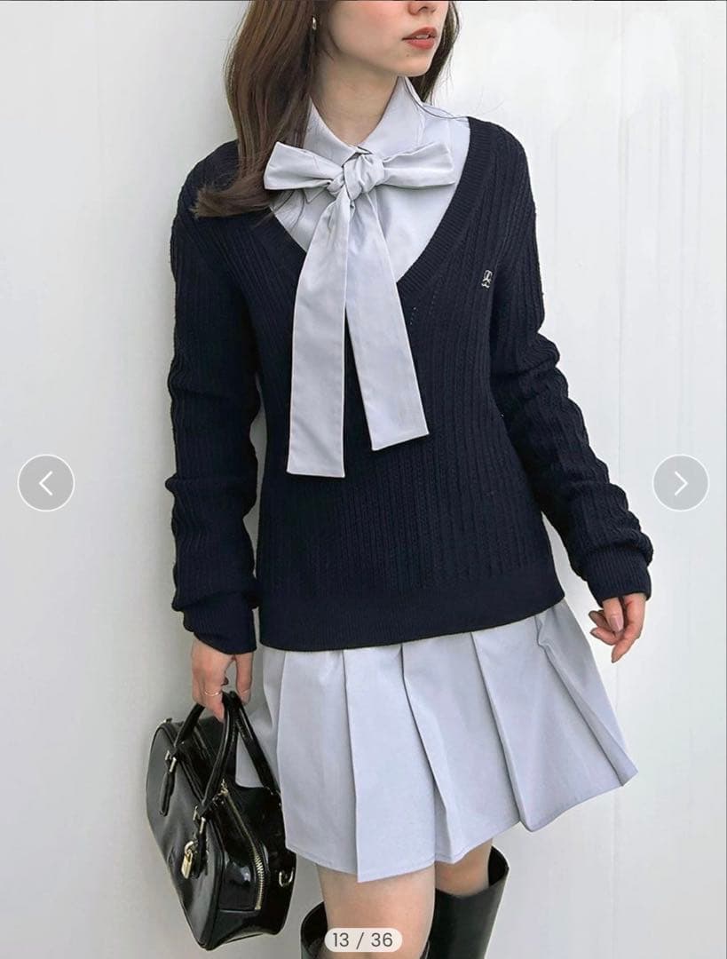 snidel シャツコンビチュニック ネイビー サイズ1