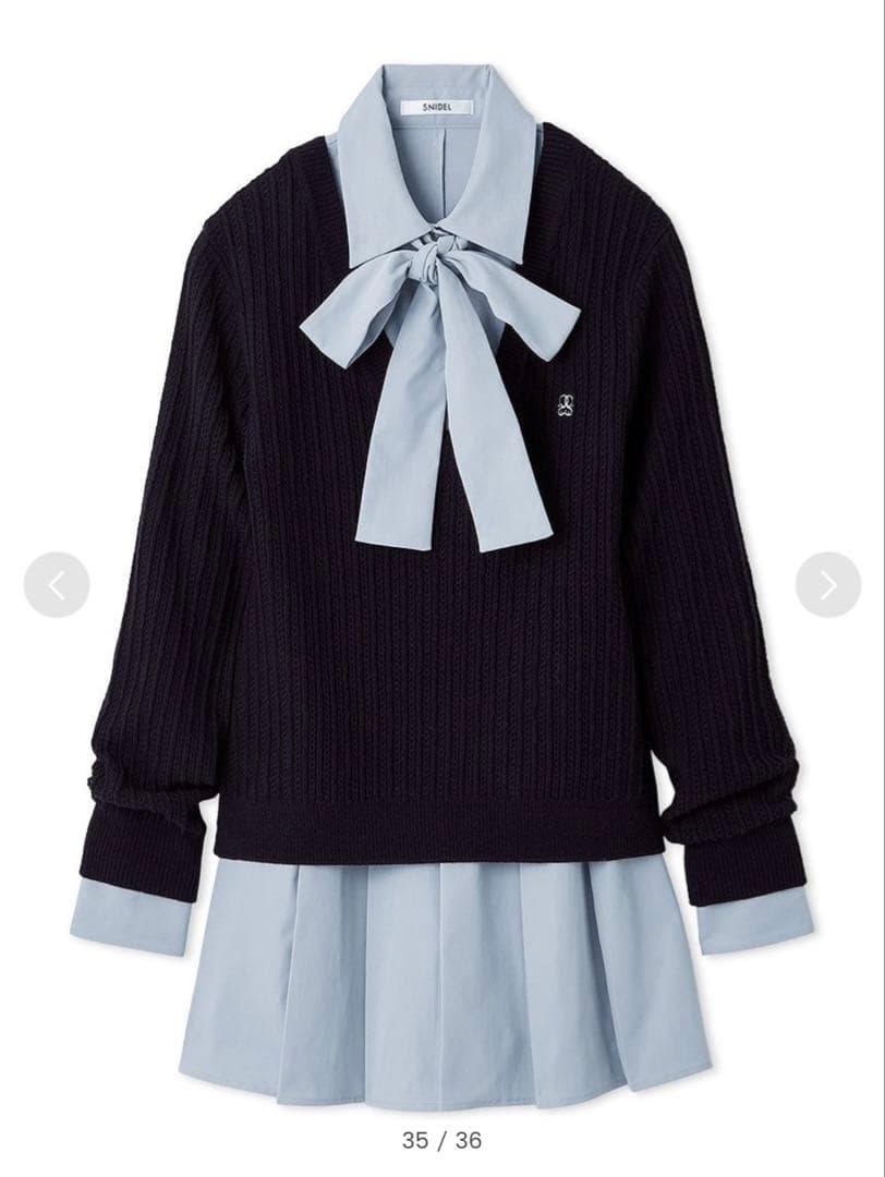 snidel シャツコンビチュニック ネイビー サイズ1