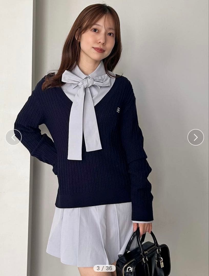 snidel シャツコンビチュニック ネイビー サイズ1