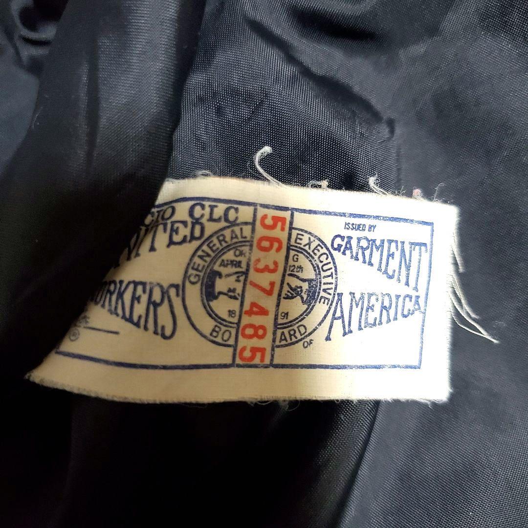 80s LARRY BLACK レザー ウール スタジャン USA製 42