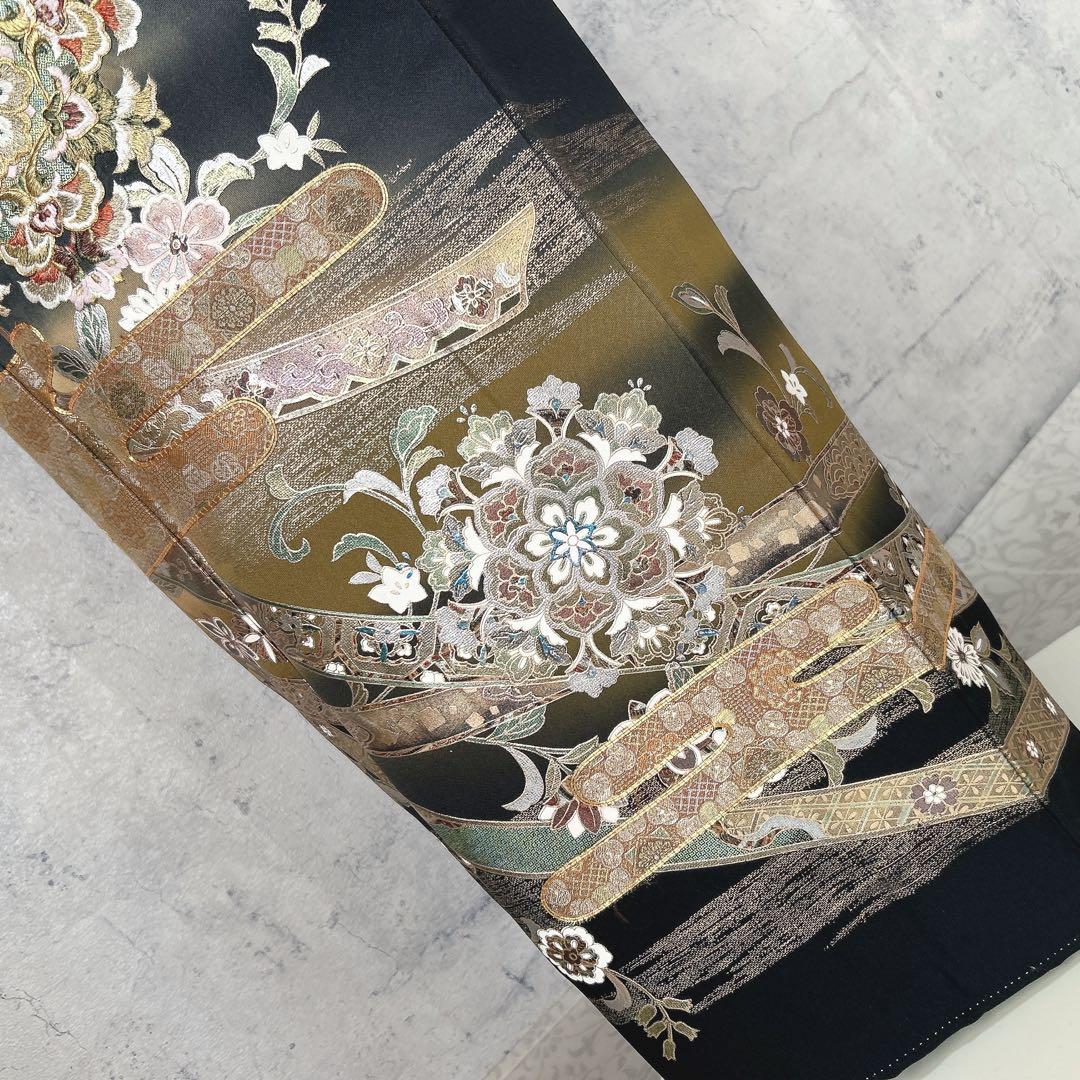 留袖　フルセット　黒留袖　ヤマト謹製　刺繍　豪華　作家物