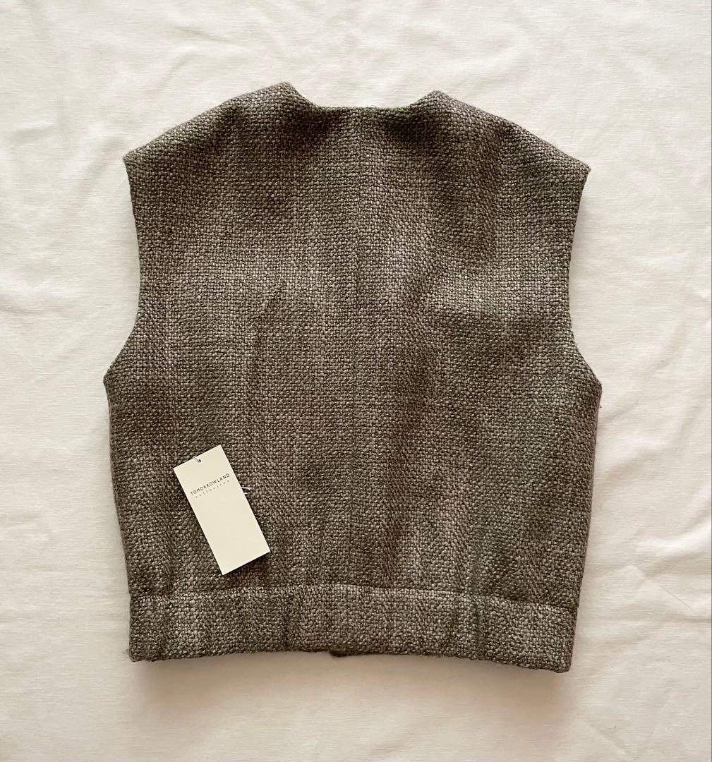 ルナルイ様 TOMORROWLAND ロービングツイード ノースリーブブルゾン