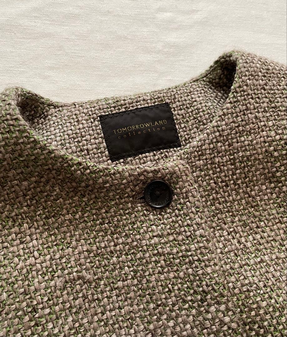ルナルイ様 TOMORROWLAND ロービングツイード ノースリーブブルゾン